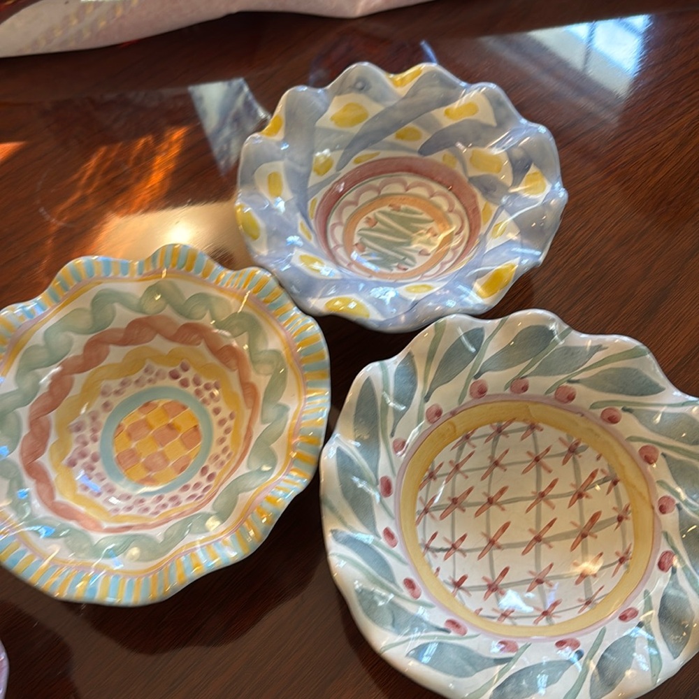 Mackenzie- Childs cereal bowls